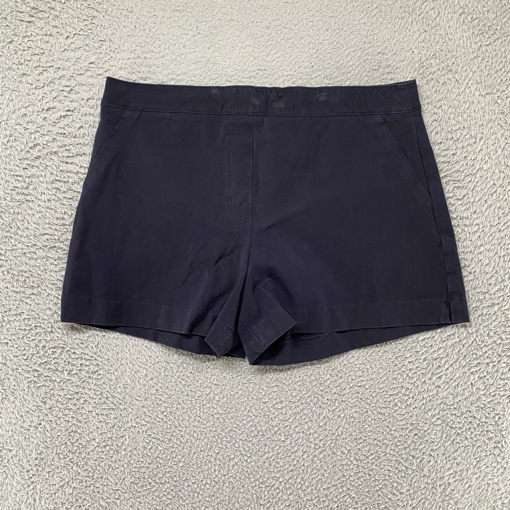Spanx Stretch Chino Shorts Womens XL Navy Blue Pull On Pockets Capsule Wardrobe